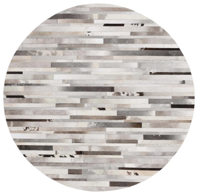 Safavieh Studio Leather 6'-0" x 6'-0" Rug in Grey / Ivory