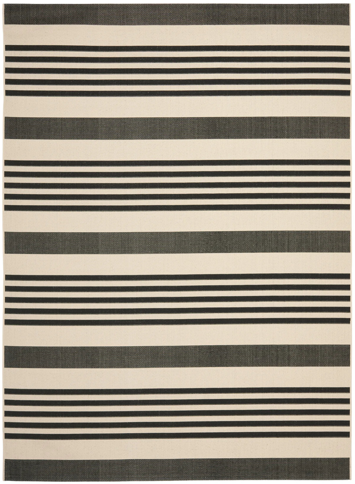Safavieh Courtyard 10'-0" x 14'-0" Rug in Black / Bone