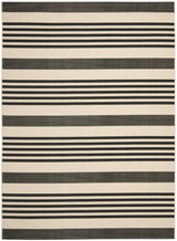Safavieh Courtyard 10'-0" x 14'-0" Rug in Black / Bone