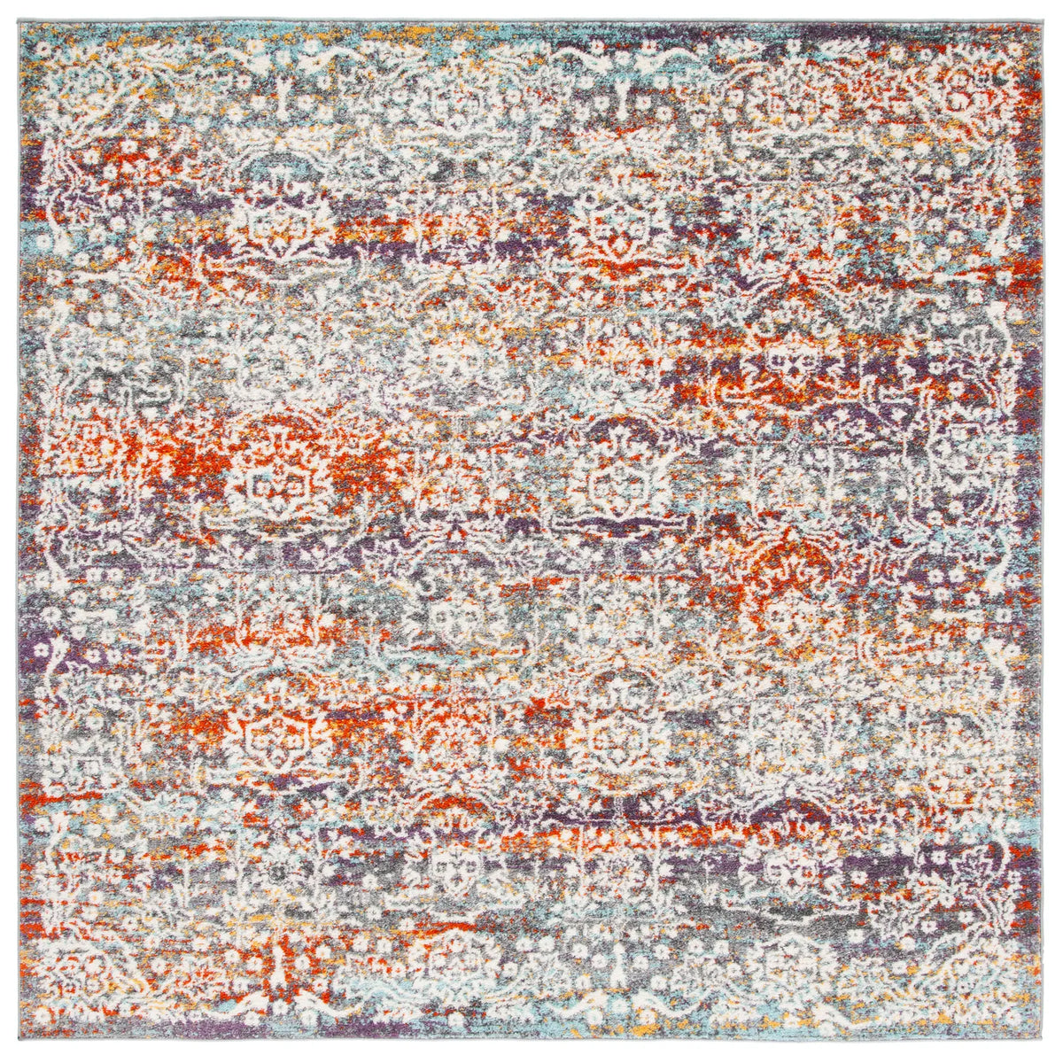 Safavieh Madison 900 6'-7" x 6'-7" Rug in Light Grey / Light Blue