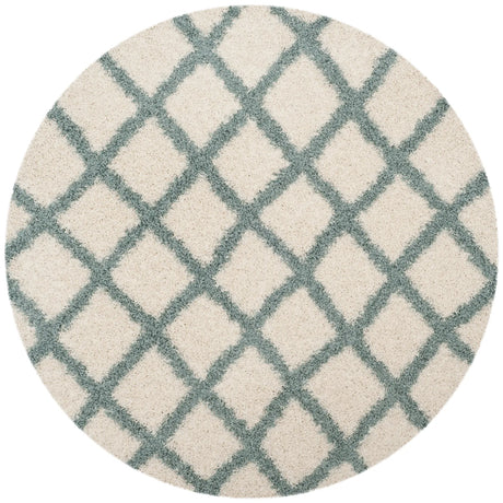 Safavieh Sgd-Dallas Shag 6'-0" x 6'-0" Rug in Ivory / Seafoam