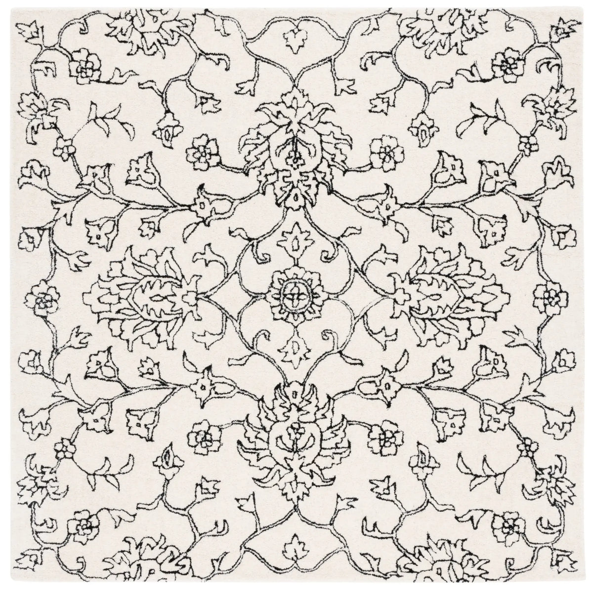 Safavieh Jardin 6'-0" x 6'-0" Rug in Ivory / Black