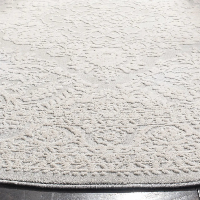 Safavieh Reflection 5'-0" x 5'-0" Rug in Light Grey / Cream
