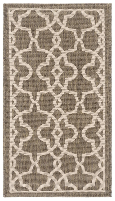 Safavieh Courtyard 2'-0" x 3'-7" Rug in Mocha / Beige