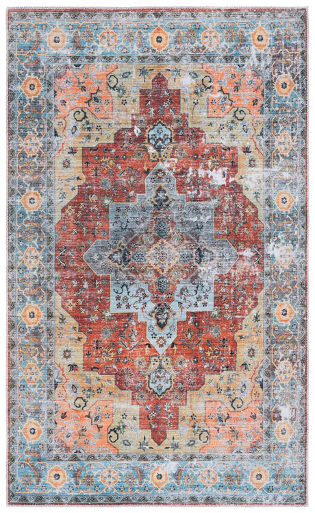 Safavieh Arizona 3'-0" x 5'-0" Rug in Rust / Aqua