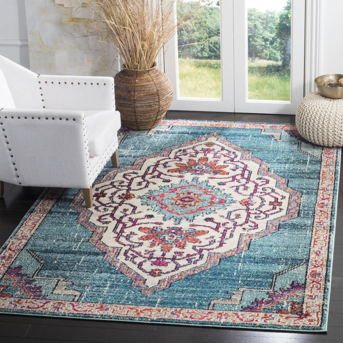 Safavieh Monaco 5'-1" x 7'-7" Rug in Blue / Multi