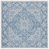 Safavieh Courtyard 6'-7" x 6'-7" Rug in Light Grey / Navy