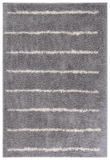 Safavieh Venus Shag 600 4'-0" x 6'-0" Rug in Grey / Ivory