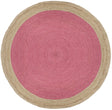 Safavieh Natural Fiber 10'-0" x 10'-0" Rug in Pink / Natural