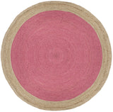 Safavieh Natural Fiber 10'-0" x 10'-0" Rug in Pink / Natural