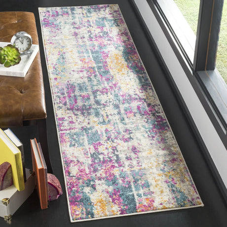 Safavieh Madison 2'-3" x 10'-0" Rug in Ivory / Blue