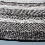 Safavieh Courtyard 10'-0" x 10'-0" Rug in Light Grey / Black