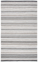 Safavieh Striped Kilim 4'-0" x 6'-0" Rug in Black / Ivory