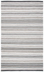 Safavieh Striped Kilim 4'-0" x 6'-0" Rug in Black / Ivory