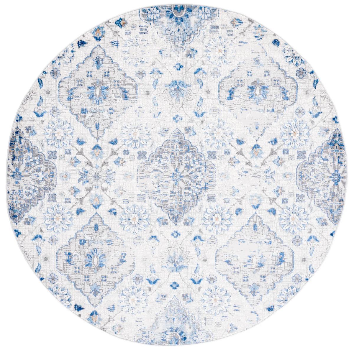 Safavieh Shivan 100 6'-7" x 6'-7" Rug in Ivory / Blue