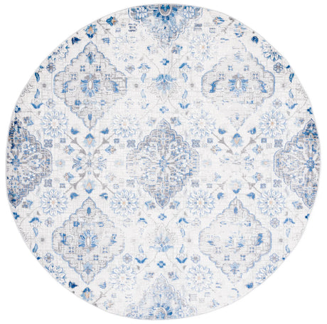Safavieh Shivan 100 6'-7" x 6'-7" Rug in Ivory / Blue