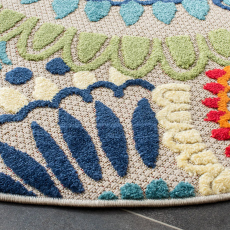 Safavieh Cabana 10'-0" x 10'-0" Rug in Blue / Ivory