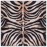 Safavieh Faux Hide 6'-0" x 6'-0" Rug in Light Orange / Black