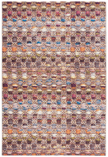 Safavieh Barbados 500 4'-0" x 6'-0" Rug in Purple / Green Rust
