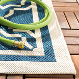 Safavieh Courtyard 4'-0" x 5'-7" Rug in Navy / Beige