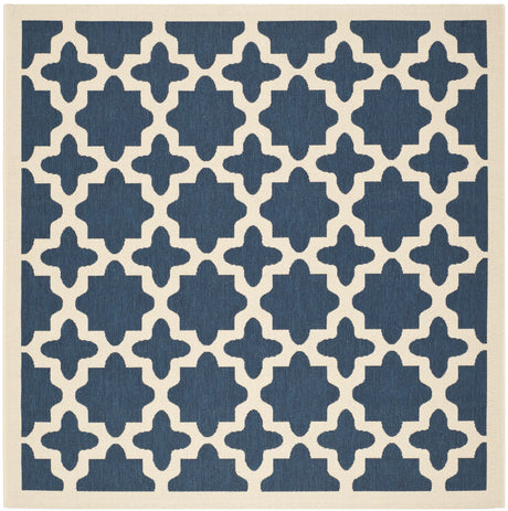 Safavieh Courtyard 6'-7" x 6'-7" Rug in Navy / Beige