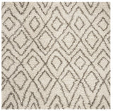 Safavieh Hudson Shag 5'-0" x 5'-0" Rug in Ivory / Grey