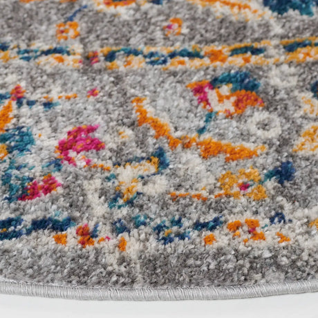 Safavieh Madison 6'-7" x 6'-7" Rug in Grey / Fuchsia