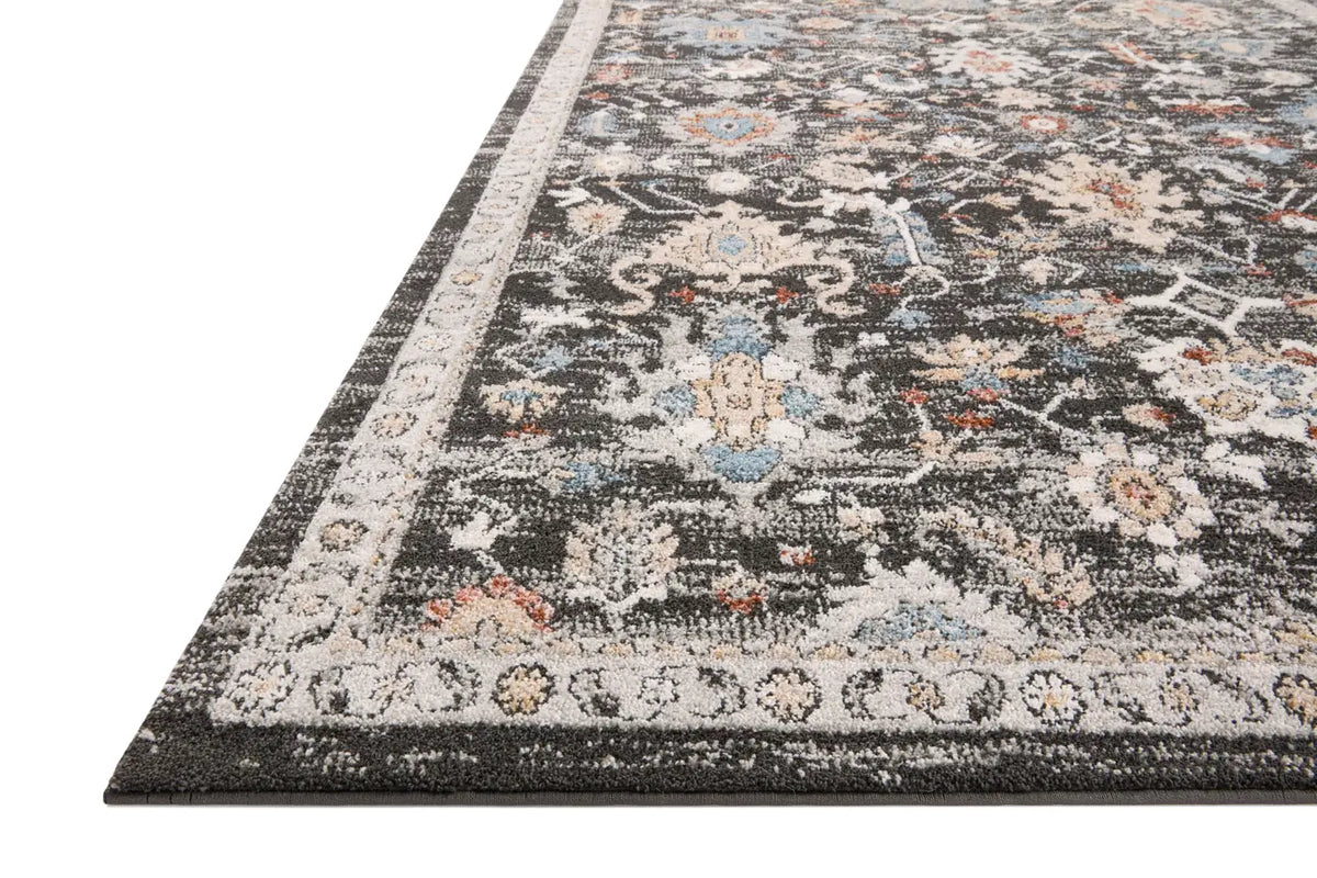 Loloi Odette Odt-04 Charcoal/Multi Rug - rug corner