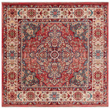 Safavieh Kashan 6'-7" x 6'-7" Rug in Red / Ivory