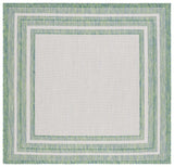 Safavieh Courtyard 6'-7" x 6'-7" Rug in Ivory / Green