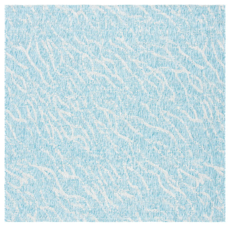 Safavieh Courtyard 6'-7" x 6'-7" Rug in Aqua / Grey
