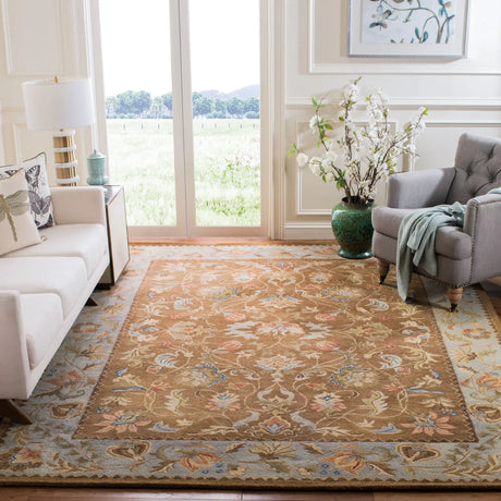 Safavieh Bergama 9'-6" x 13'-6" Rug in Brown / Blue