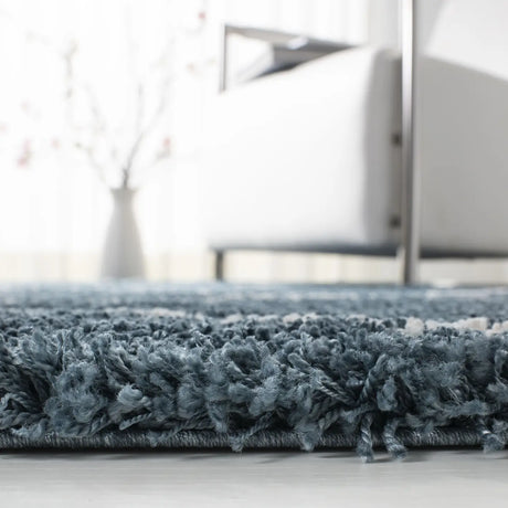 Safavieh Hudson Shag 5'-3" x 7'-6" Rug in Slate Blue / Ivory