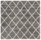 Safavieh Hudson Shag 7'-0" x 7'-0" Rug in Grey / Ivory