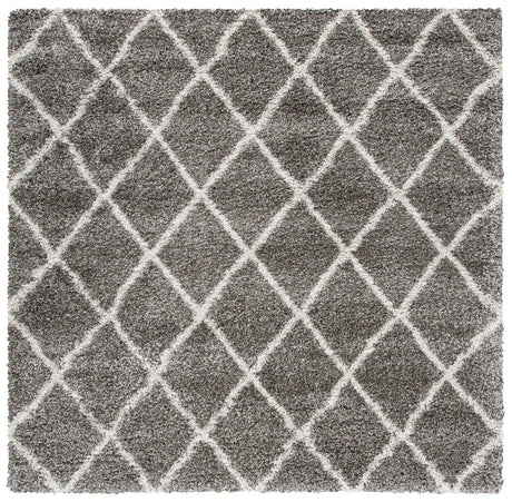 Safavieh Hudson Shag 7'-0" x 7'-0" Rug in Grey / Ivory