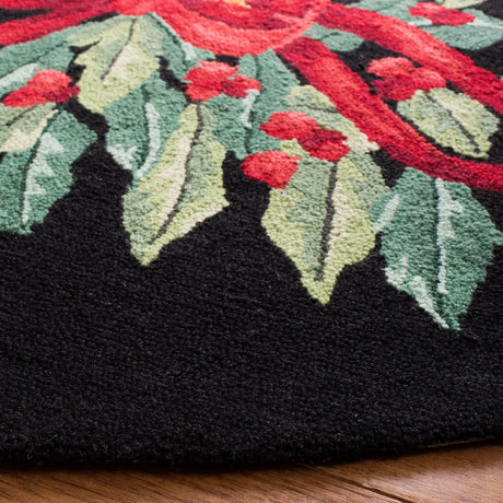 Safavieh Vintage Posters 5'-0" x 5'-0" Rug in Black / Multi