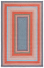 Safavieh Braided 4'-0" x 6'-0" Rug in Rust / Multi