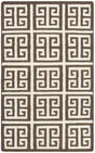 Safavieh Dhurries 2'-6" x 4'-0" Rug in Brown / Ivory