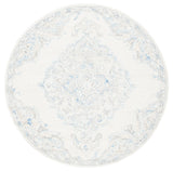 Safavieh Micro-Loop 5'-0" x 5'-0" Rug in Ivory / Blue