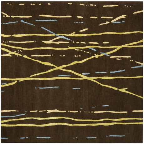 Safavieh Soho 6'-0" x 6'-0" Rug in Brown / Yellow