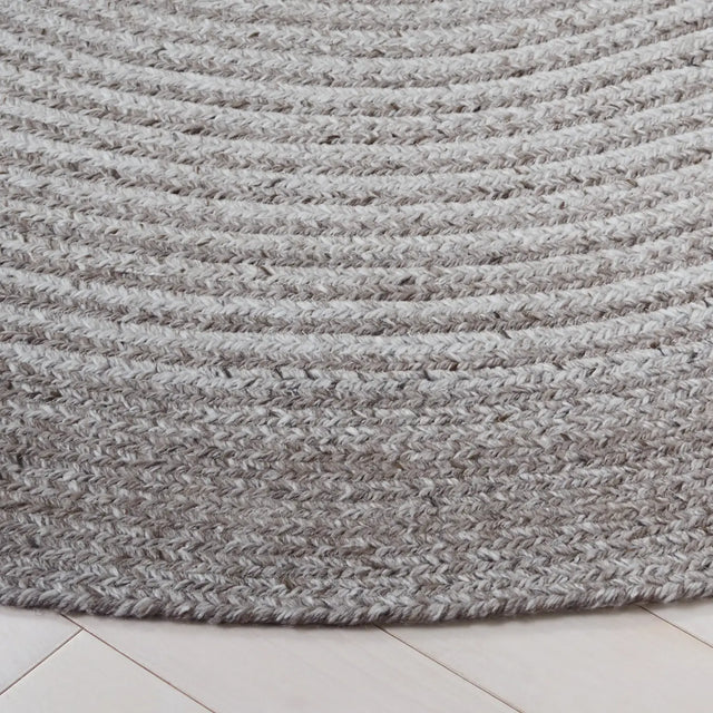 Safavieh Braided 5'-0" x 5'-0" Rug in Light Grey