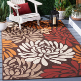 Safavieh Veranda 5'-3" x 7'-7" Rug in Chocolate / Terracotta