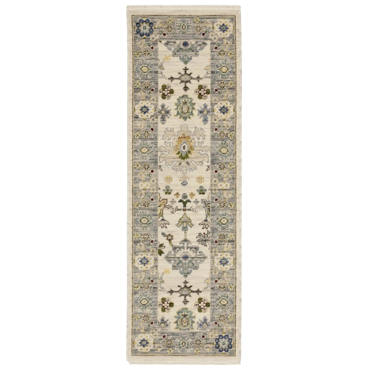Oriental Weavers Lucca 846H1 Ivory/ Blue Rug - runner