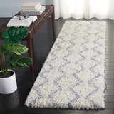 Safavieh Venus Shag 600 2'-2" x 8'-0" Rug in Ivory / Grey