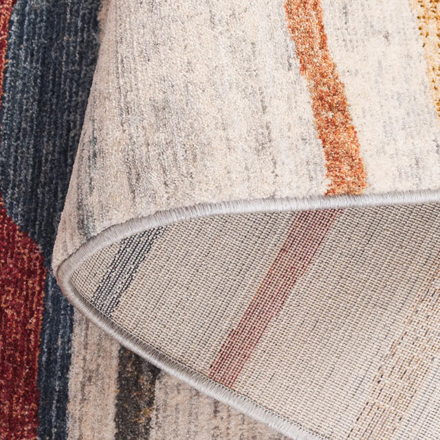 Safavieh Forum 500 5'-0" x 7'-0" Rug in Ivory / Rust Blue