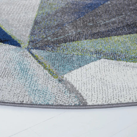 Safavieh Porcello 6'-7" x 6'-7" Rug in Grey / Blue