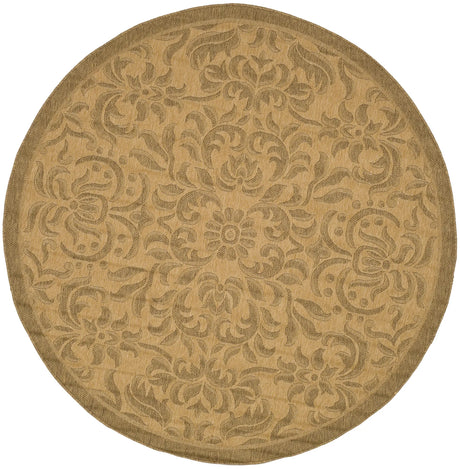Safavieh Courtyard 6'-7" x 6'-7" Rug in Natural / Gold