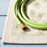 Safavieh Courtyard 4'-0" x 5'-7" Rug in Beige / Green