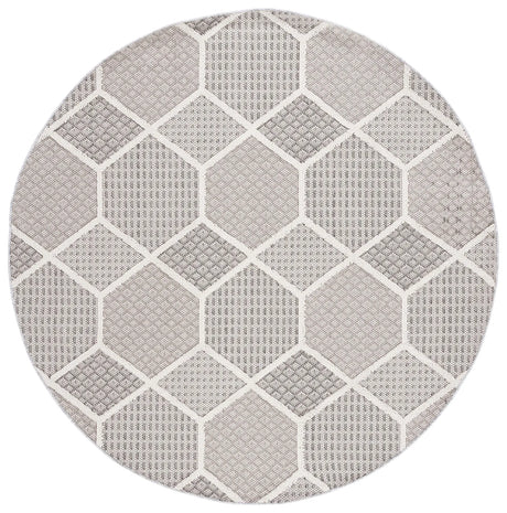 Safavieh Global 6'-7" x 6'-7" Rug in Grey / Ivory