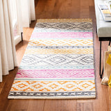 Safavieh Micro-Loop 2'-3" x 7'-0" Rug in Ivory / Rust
